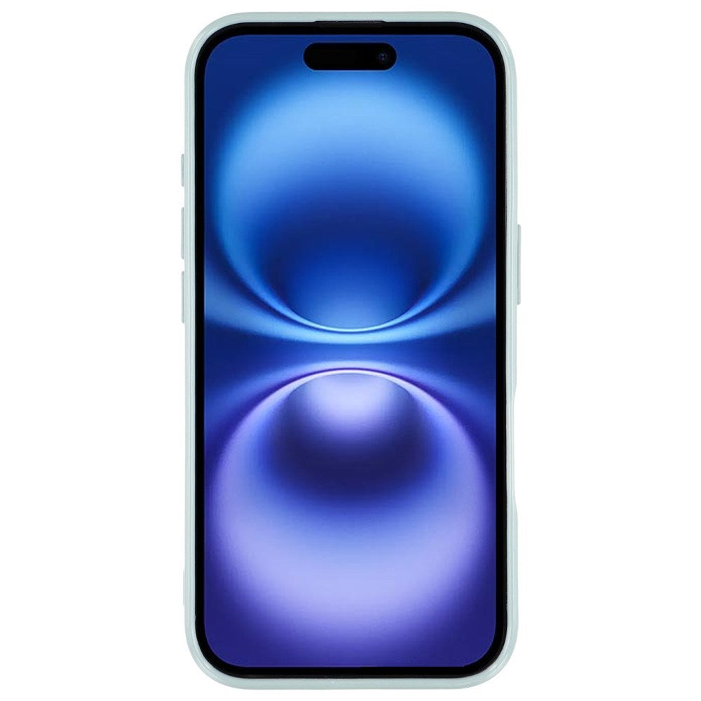 EIDERWOOD IPhone 16 Pro Fleksibelt Plast Deksel med Glitter - Lysegrønn