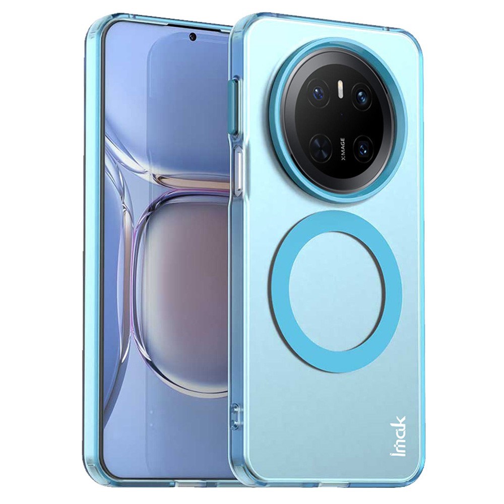 IMAK Huawei Mate 70 Hybrid Plast Deksel - MagSafe Kompatibel - Gjennomsiktig / Blå