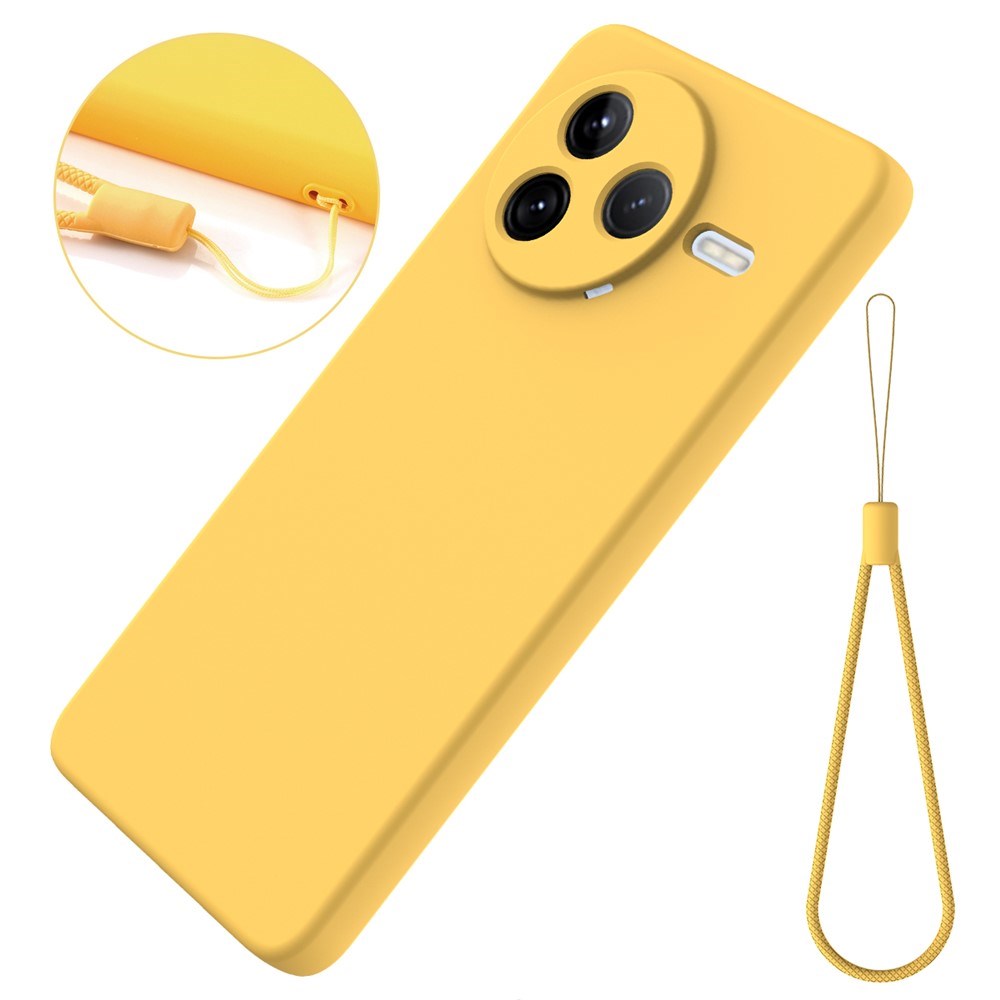 Xiaomi Poco F7 Pro EIDERWOOD Silikon Deksel m. Rem - Gul