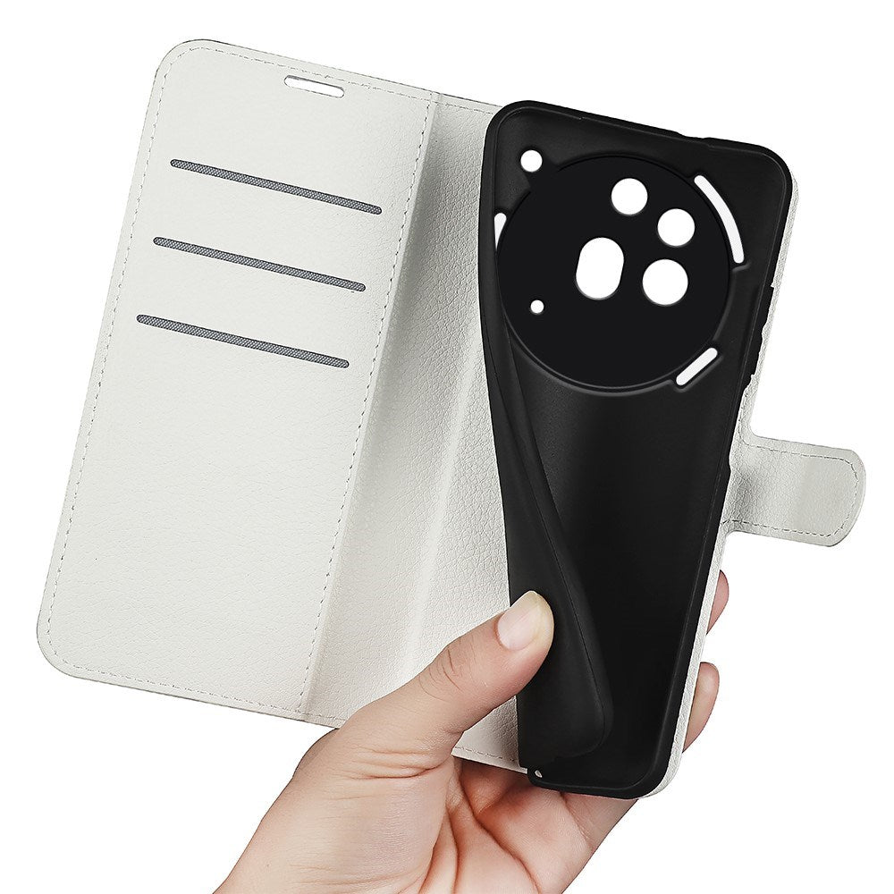 EIDERWOOD Nothing Phone (3a) Pro Kunstskinn Flip Deksel med Kortholder & Ståfunksjon - Hvit