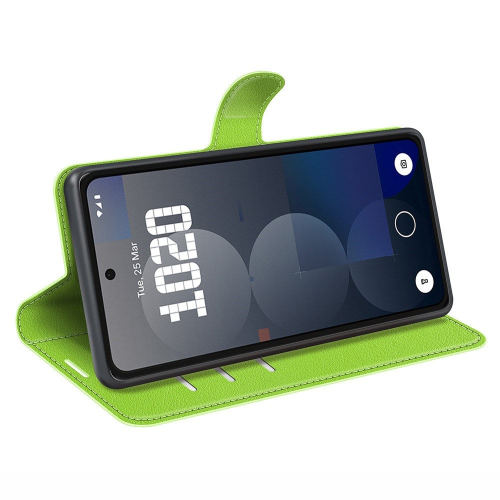 EIDERWOOD Nothing Phone (3a) Pro Kunstskinn Flip Deksel med Kortholder & Ståfunksjon - Grønn