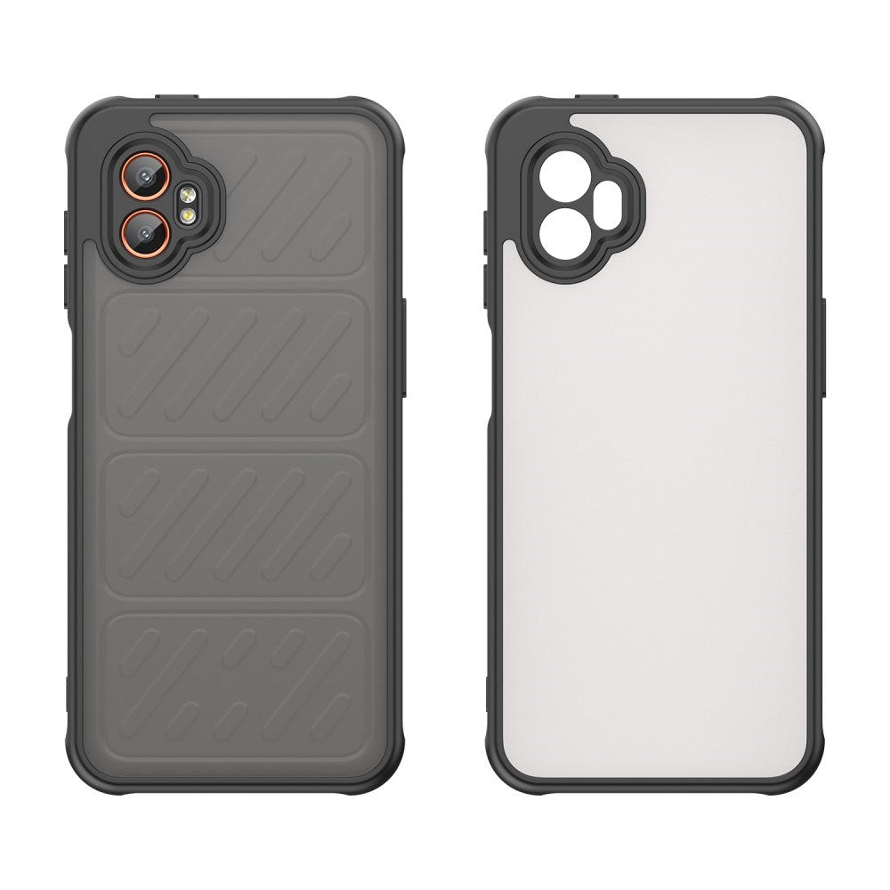 EIDERWOOD Samsung Galaxy Xcover 7 Pro Hybrid Plast Deksel med Matt Bakside - Gjennomsiktig / Svart