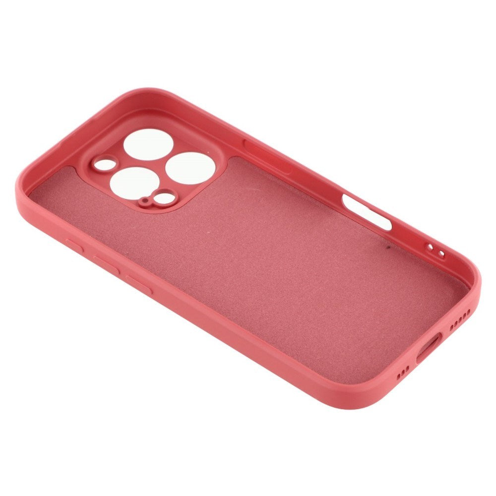 EIDERWOOD iPhone 16 Pro Hybrid Deksel inkl. Støtte med Speil - Korallrød