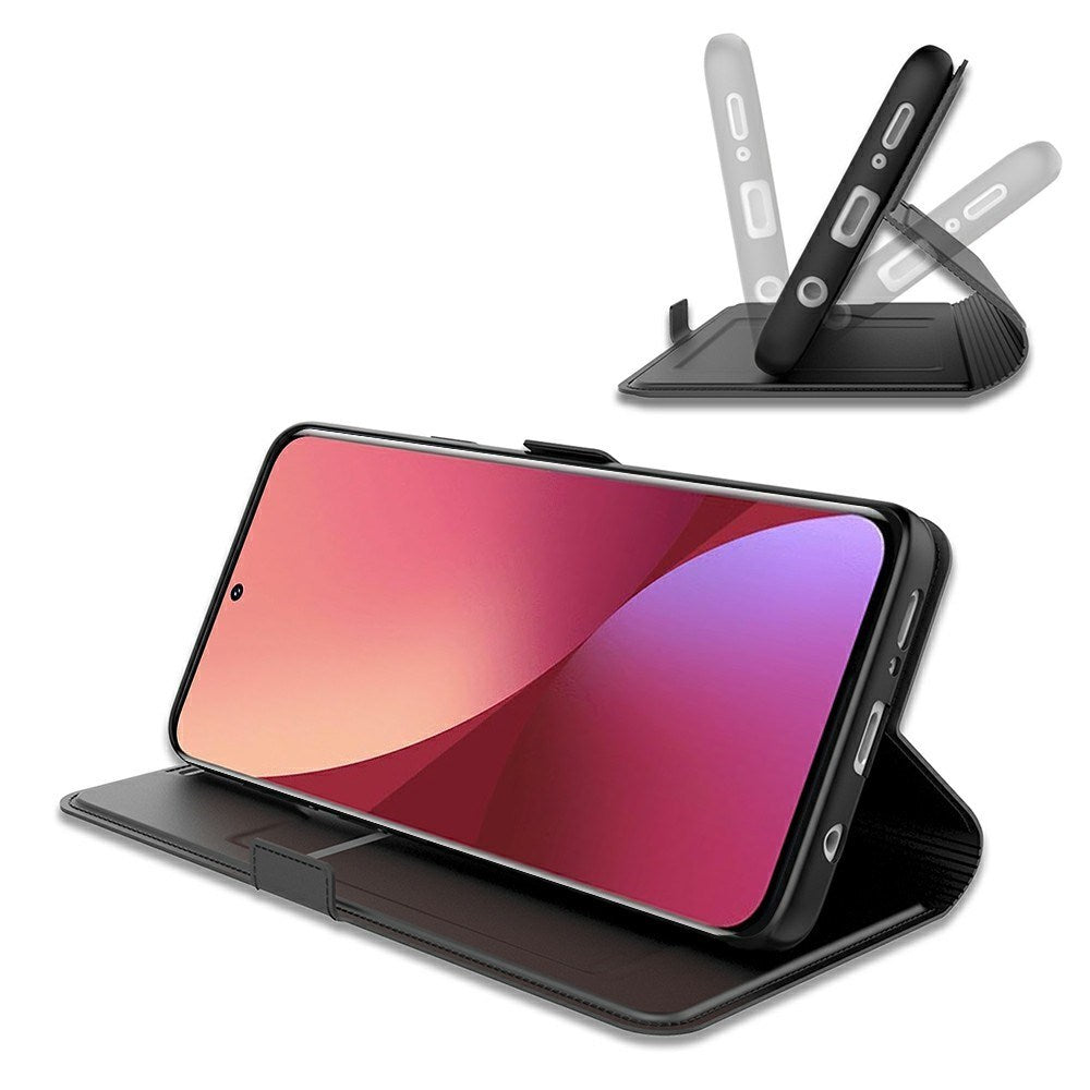 Xiaomi Poco F7 Ultra EIDERWOOD Kunstskinn Flip Deksel m. Kortlomme & Stativfunksjon – Svart