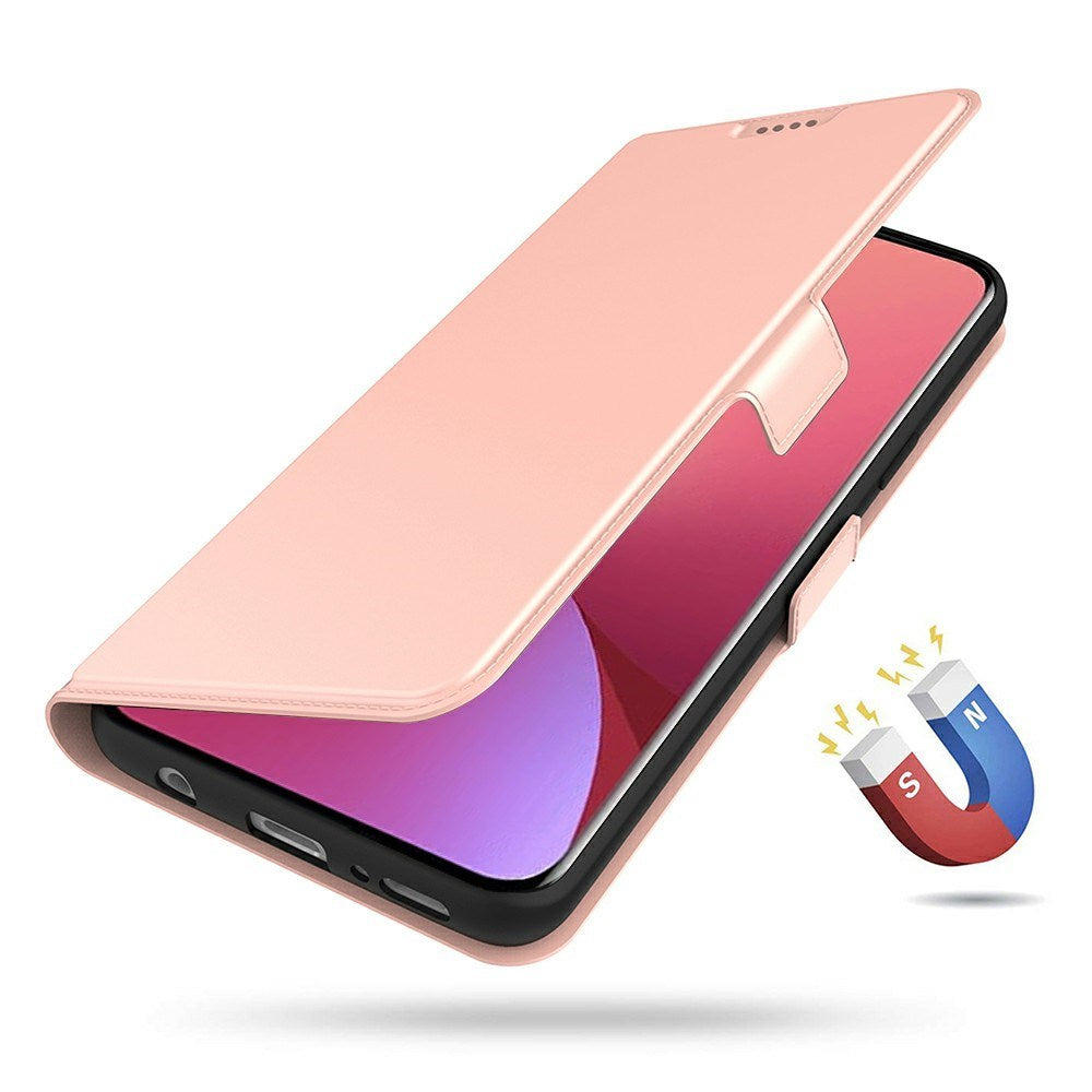 Xiaomi Poco F7 Ultra EIDERWOOD Kunstskinn Flip Deksel m. Kortlomme & Stativfunksjon – Rosegull