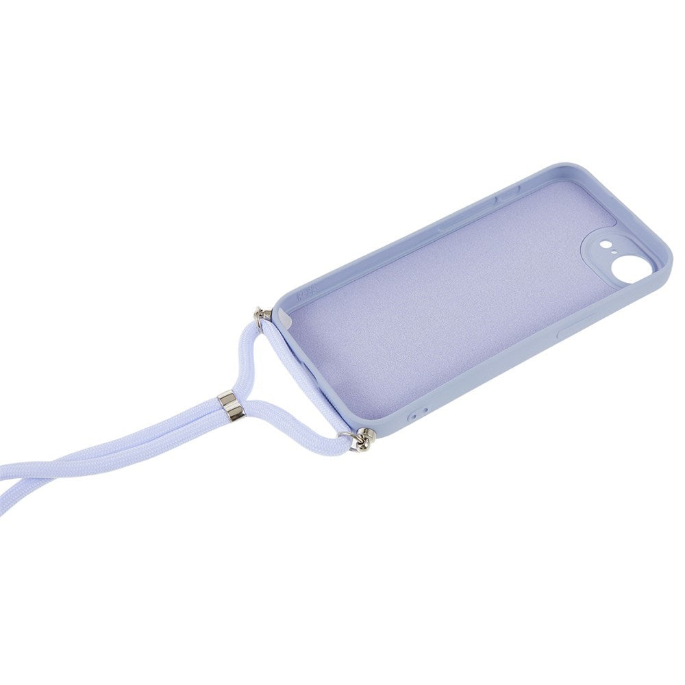 iPhone 17e / 16e EIDERWOOD Fôret Fleksibelt Plast Deksel m. Stropp - Lyslilla