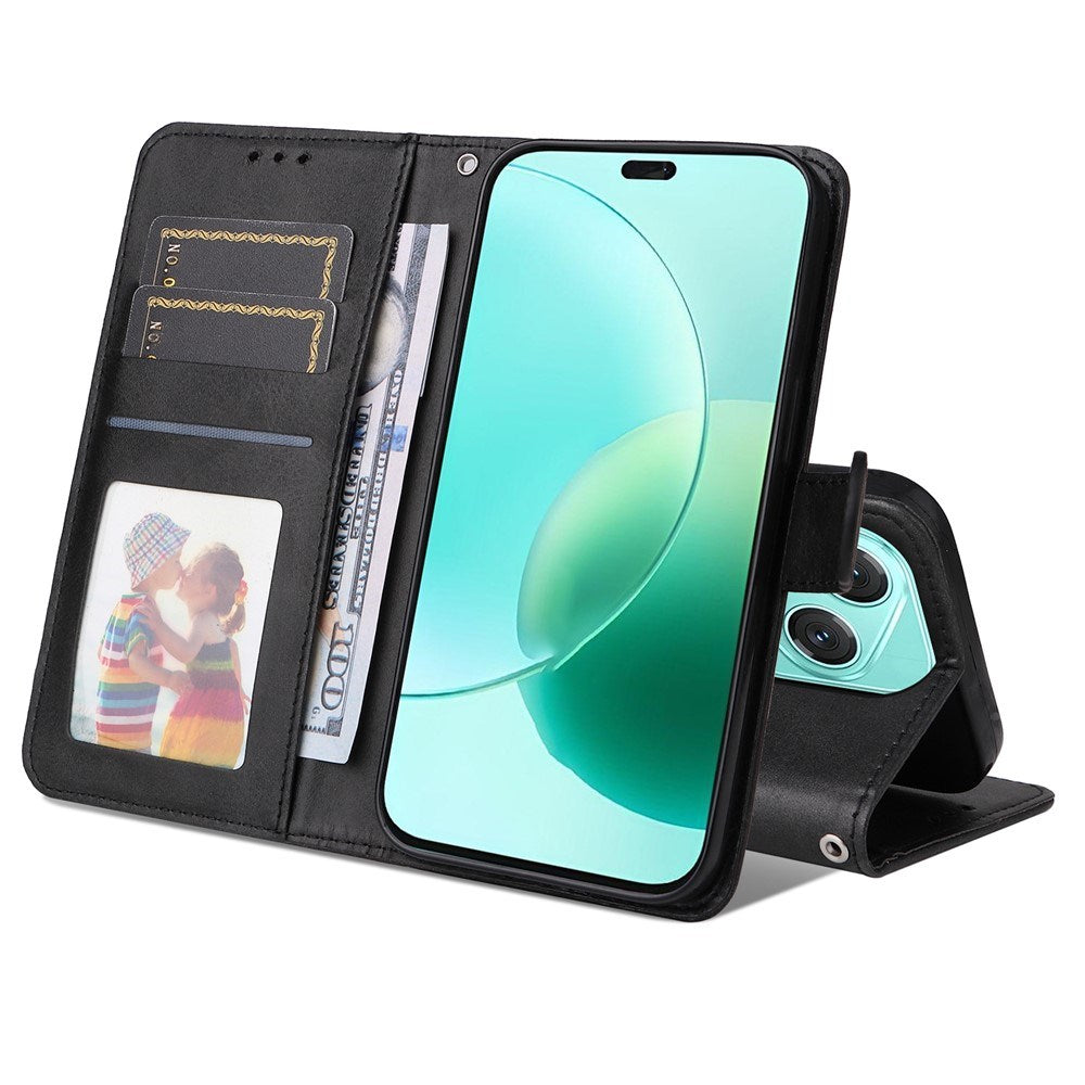 EIDERWOOD Honor 400 Lite Kunstskinn Flip Deksel m. Strop - Svart