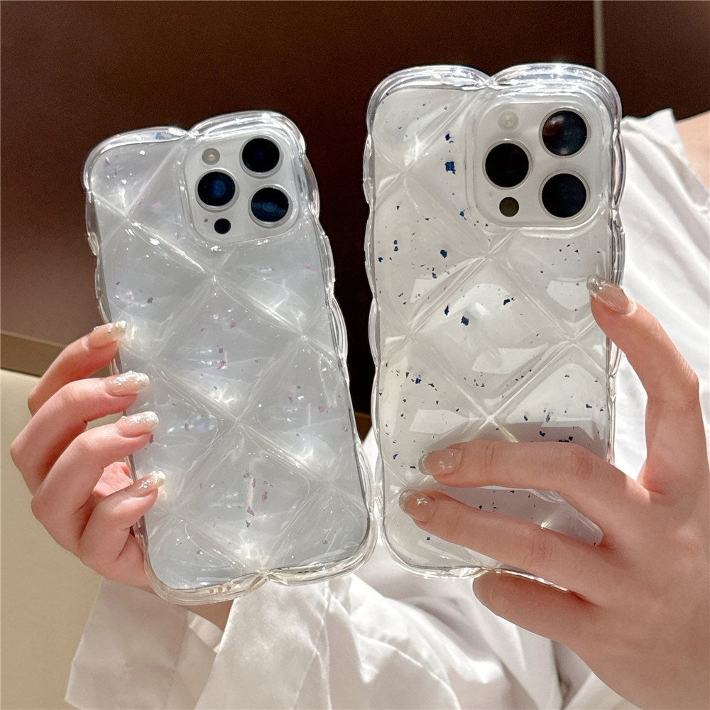 iPhone 16 Pro Max EIDERWOOD Teksturert Fleksibelt Plast Deksel – Gjennomsiktig / Sølv