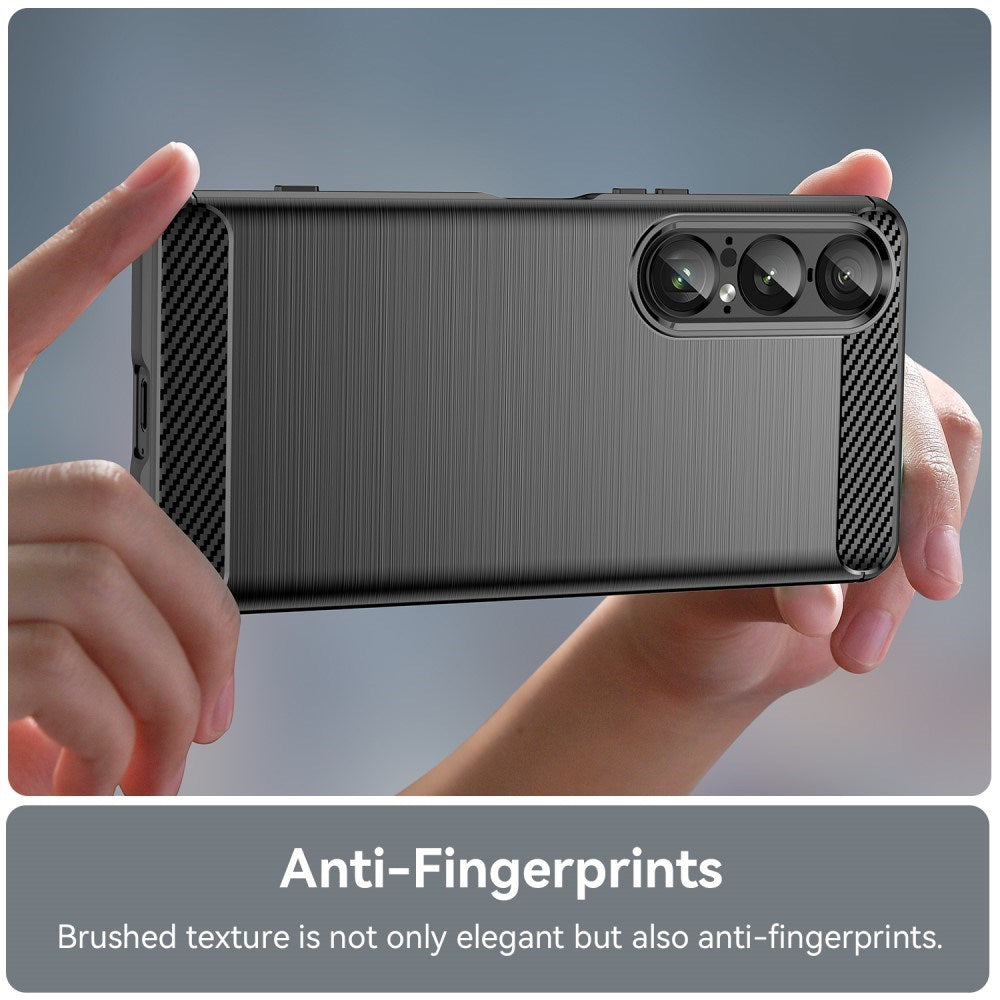 EIDERWOOD Sony Xperia 1 VII Brushed Carbon Deksel - Svart