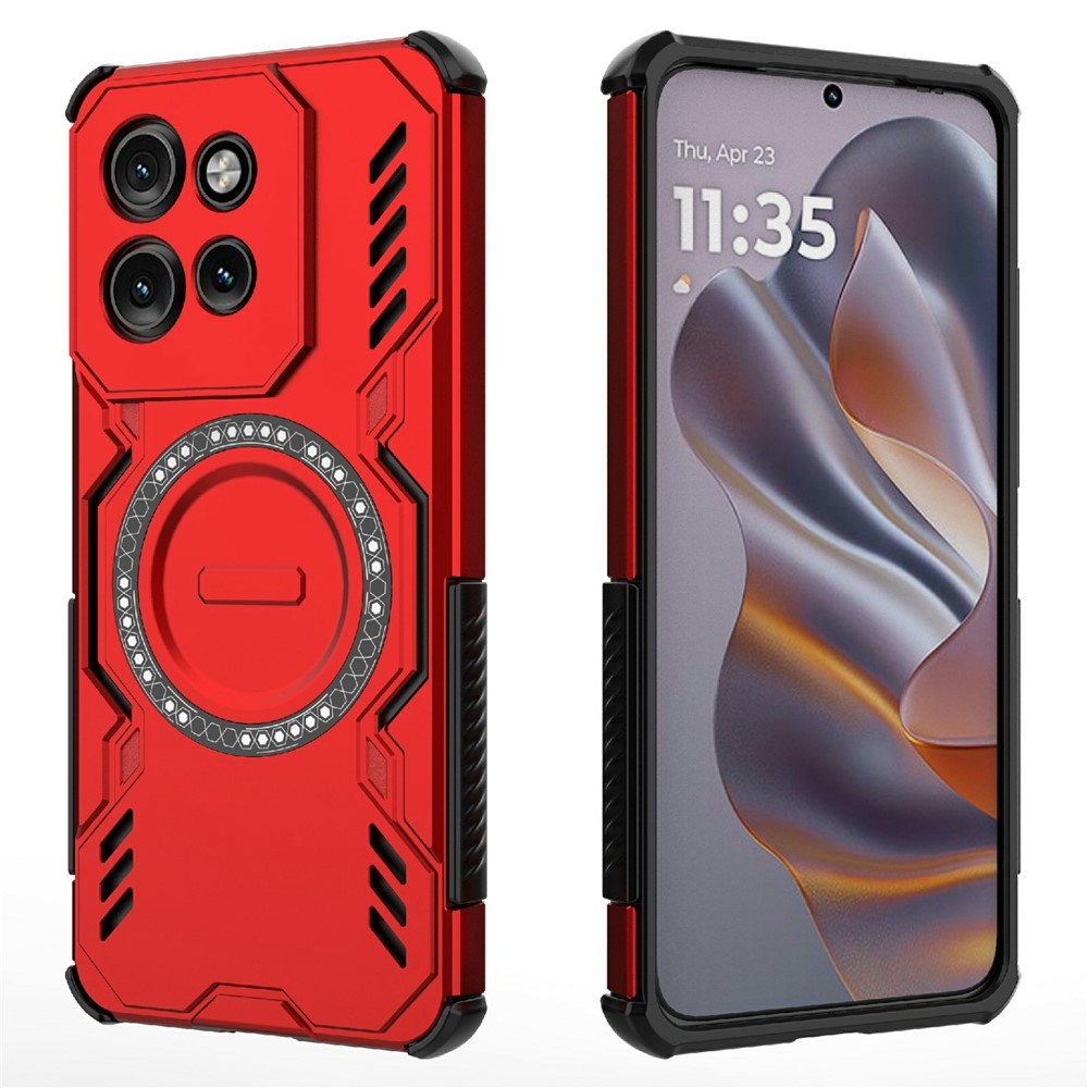 Motorola Edge 60 Neo / Edge 50 Neo / ThinkPhone 25 EIDERWOOD Håndverker Deksel – MagSafe Kompatibelt – Rød