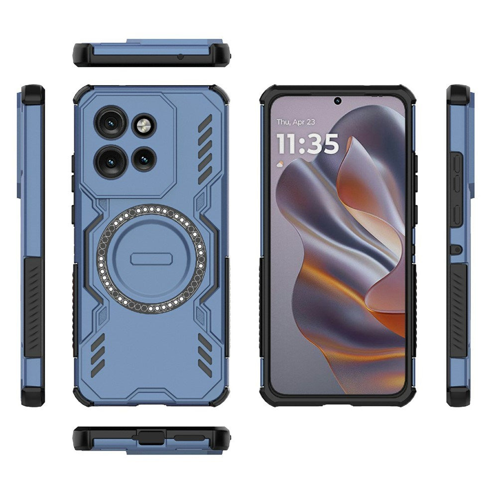 Motorola Edge 60 Neo / Edge 50 Neo / ThinkPhone 25 EIDERWOOD Håndverker Deksel – MagSafe Kompatibelt – Blå