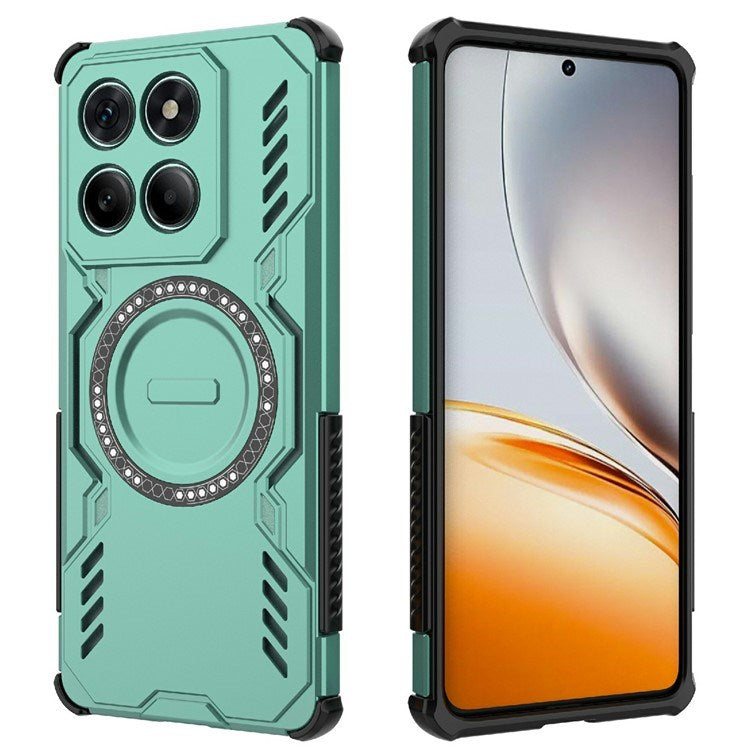 EIDERWOOD Motorola Edge 60 / Edge 60 Fusion Hybrid Plast Deksel m. Varmeavledning - Grønn