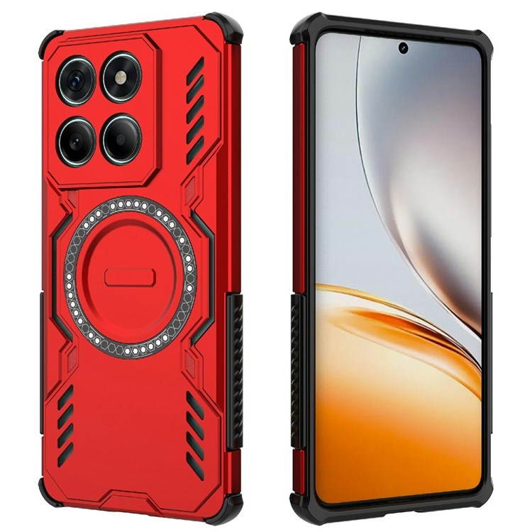 EIDERWOOD Motorola Edge 60 / Edge 60 Fusion Hybrid Plast Deksel m. Varmeavledning - Rød