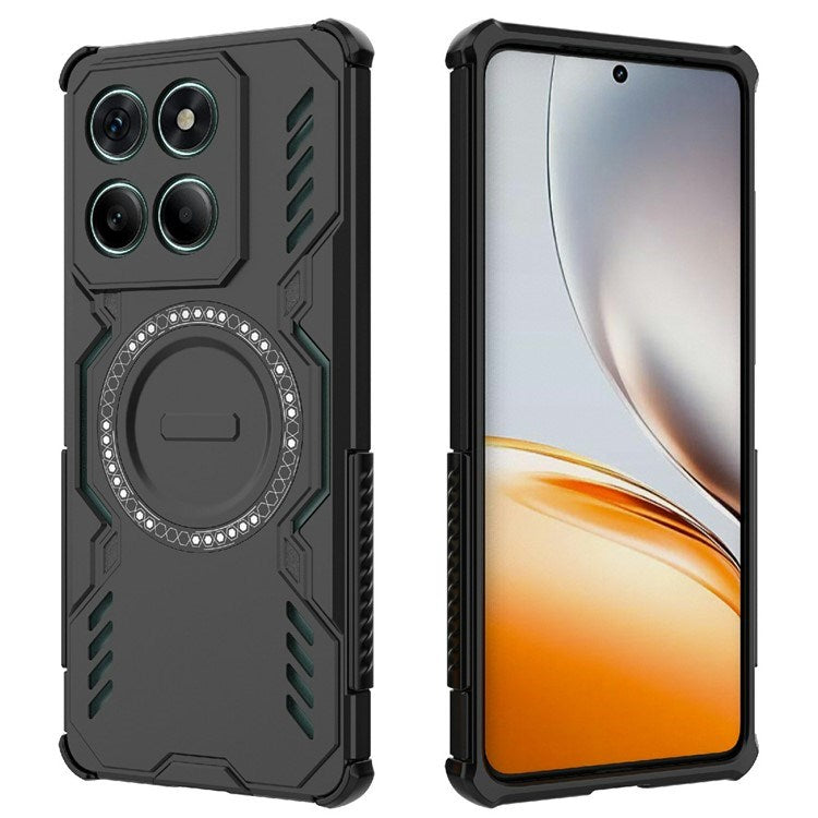 EIDERWOOD Motorola Edge 60 / Edge 60 Fusion Hybrid Plast Deksel m. Varmeavledning - Svart