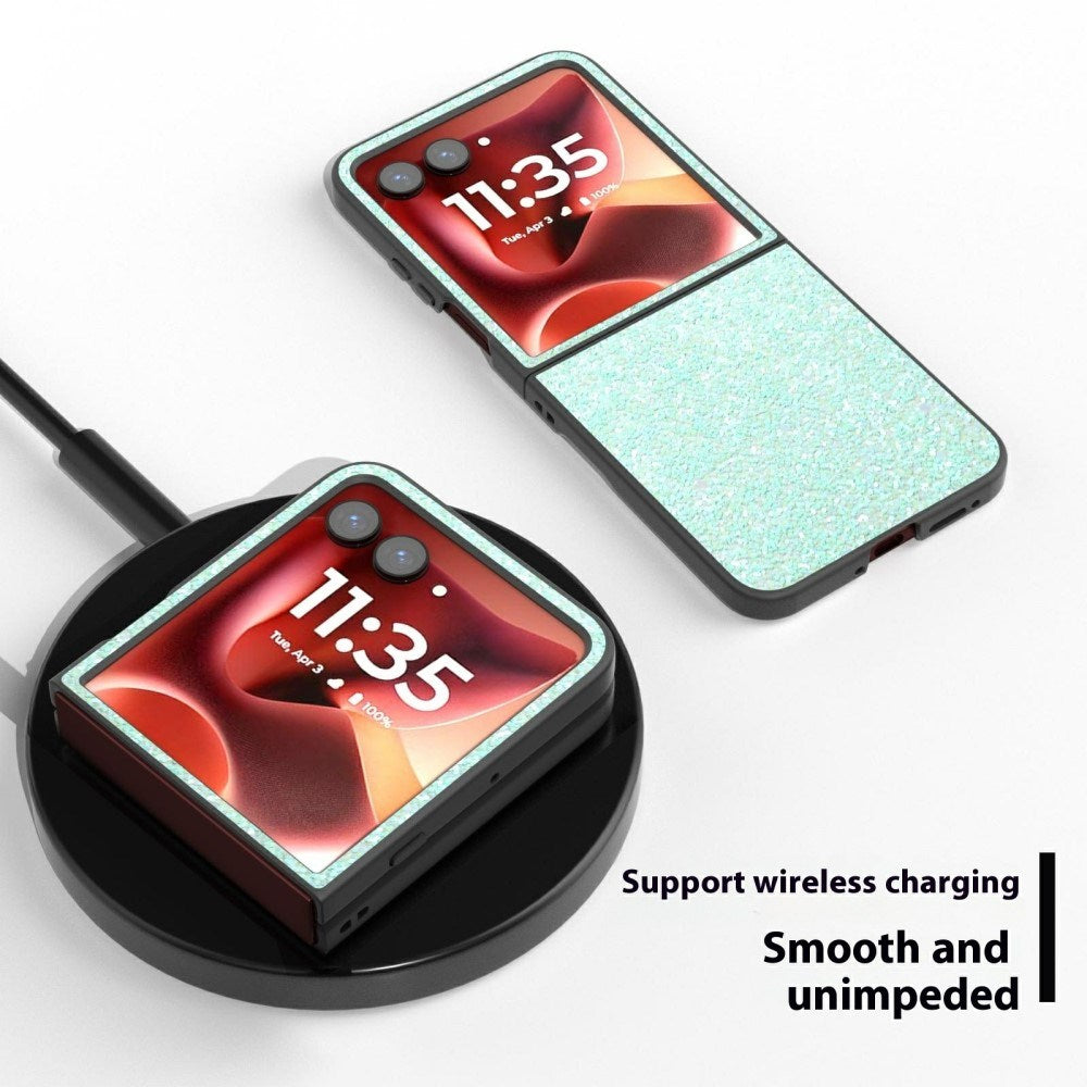 EIDERWOOD Motorola Razr 60 Ultra Hardplast Glitter Deksel – Turkis