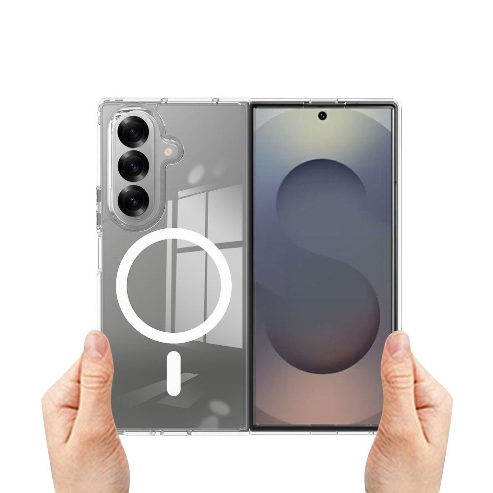 EIDERWOOD Samsung Galaxy Z Fold7 Hybrid Plast Deksel - MagSafe Kompatibel - Gjennomsiktig