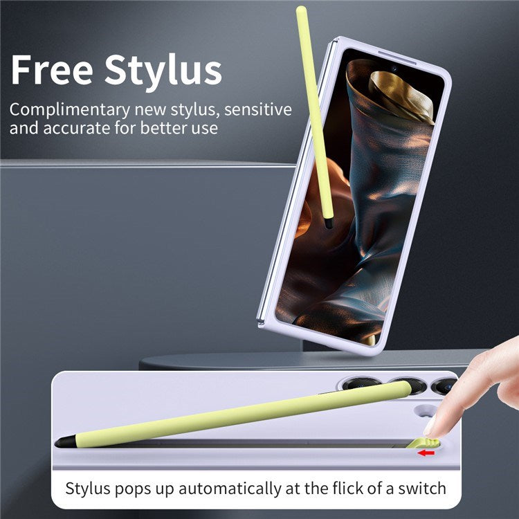 EIDERWOOD Samsung Galaxy Z Fold7 Hard Plast Deksel m. Stylus - Lilla