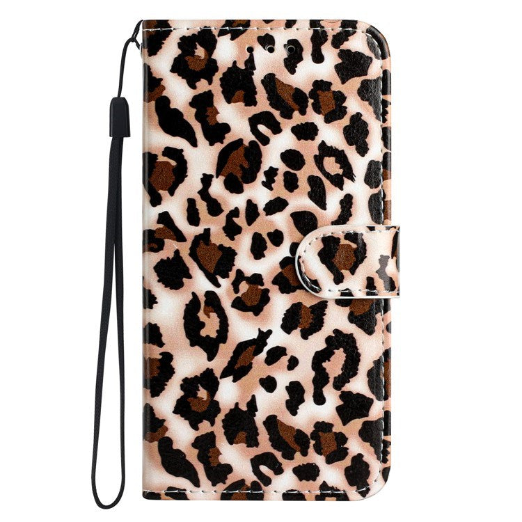 EIDERWOOD iPhone 17 Pro Max Kunstskinn Flip Deksel med Lommebok & Stropp – Leopard