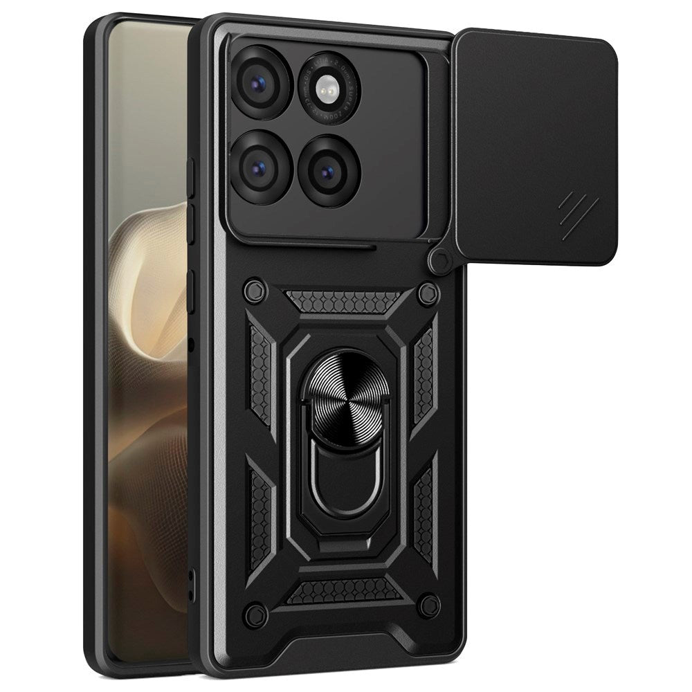 EIDERWOOD Motorola Edge 60 Pro Hybrid Håndverker Deksel m. Magnetisk Kickstand & Cam Slider - Svart