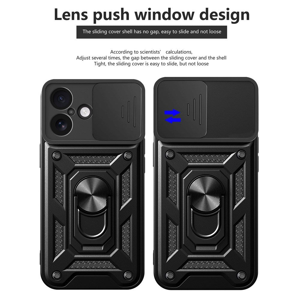 EIDERWOOD iPhone 17 Hybrid Håndverker Deksel m. Kickstand & Cam Slider - Rød