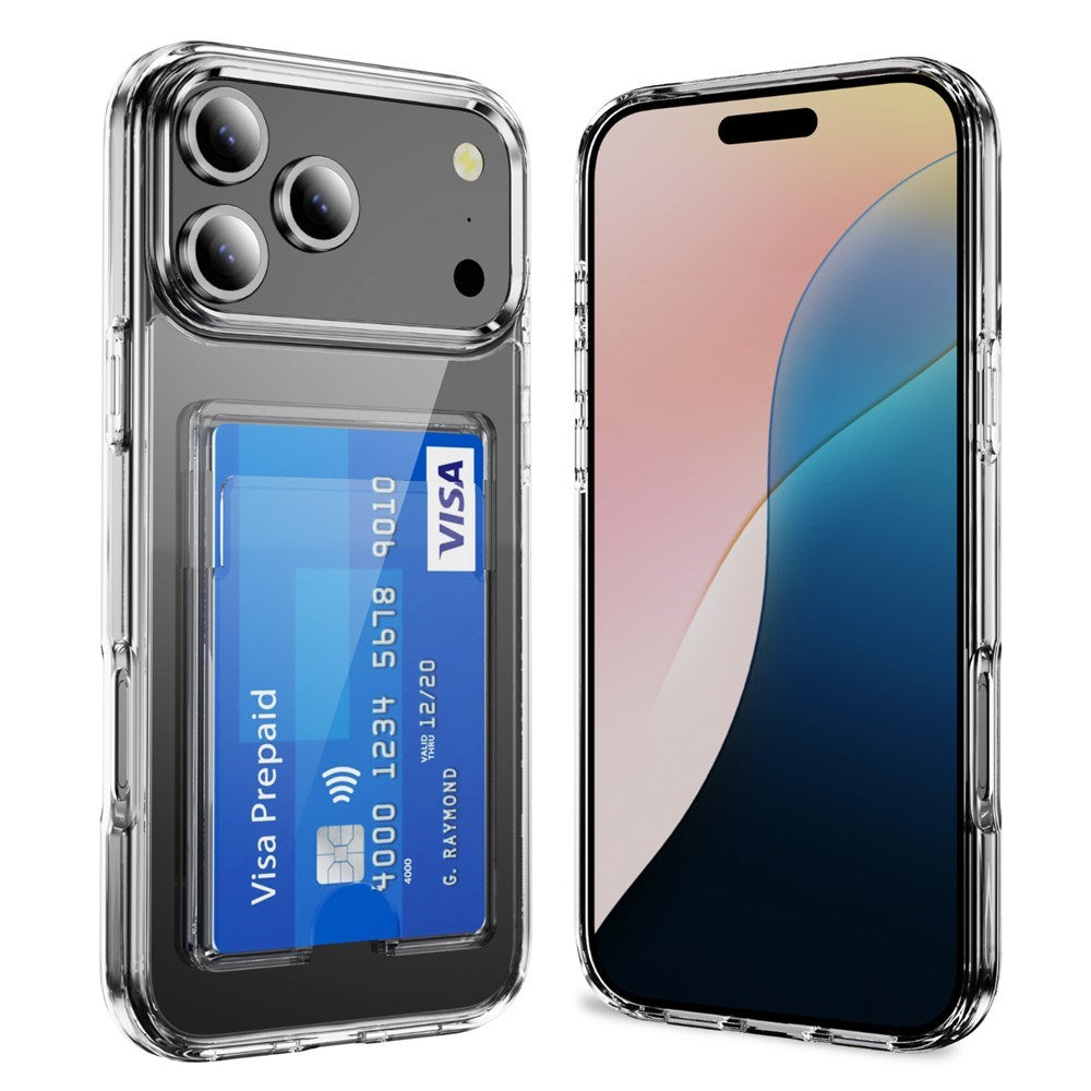 iPhone 18 Pro Max / 17 Pro Max EIDERWOOD Hybrid Plast Deksel m. Kortlomme - Gjennomsiktig