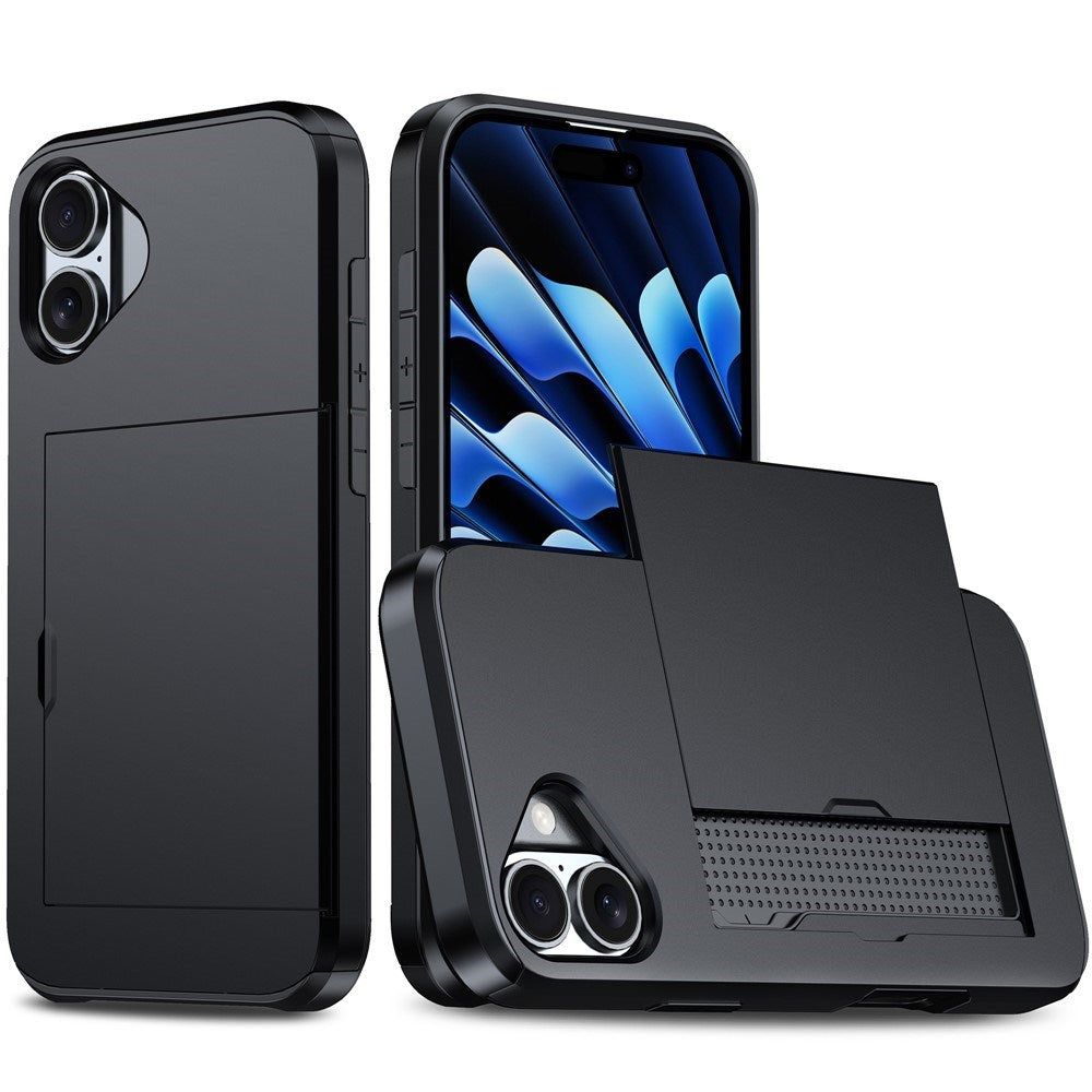EIDERWOOD iPhone 17 Hybrid Deksel med Kortholder – Svart