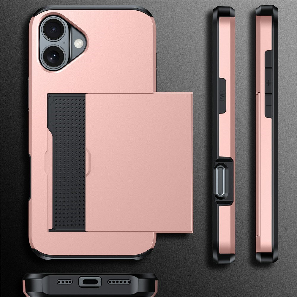 EIDERWOOD iPhone 17 Hybrid Deksel med Kortholder – Rød