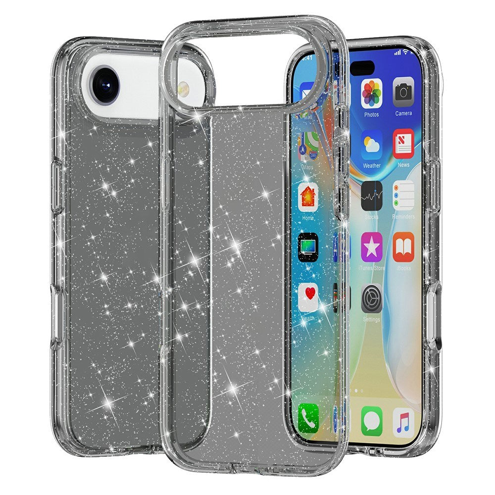 EIDERWOOD iPhone Air Hybrid Plast Deksel - Svart Glitter