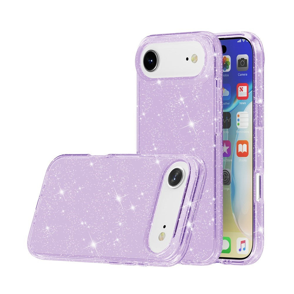 EIDERWOOD iPhone Air Hybrid Plast Deksel - Lilla Glitter
