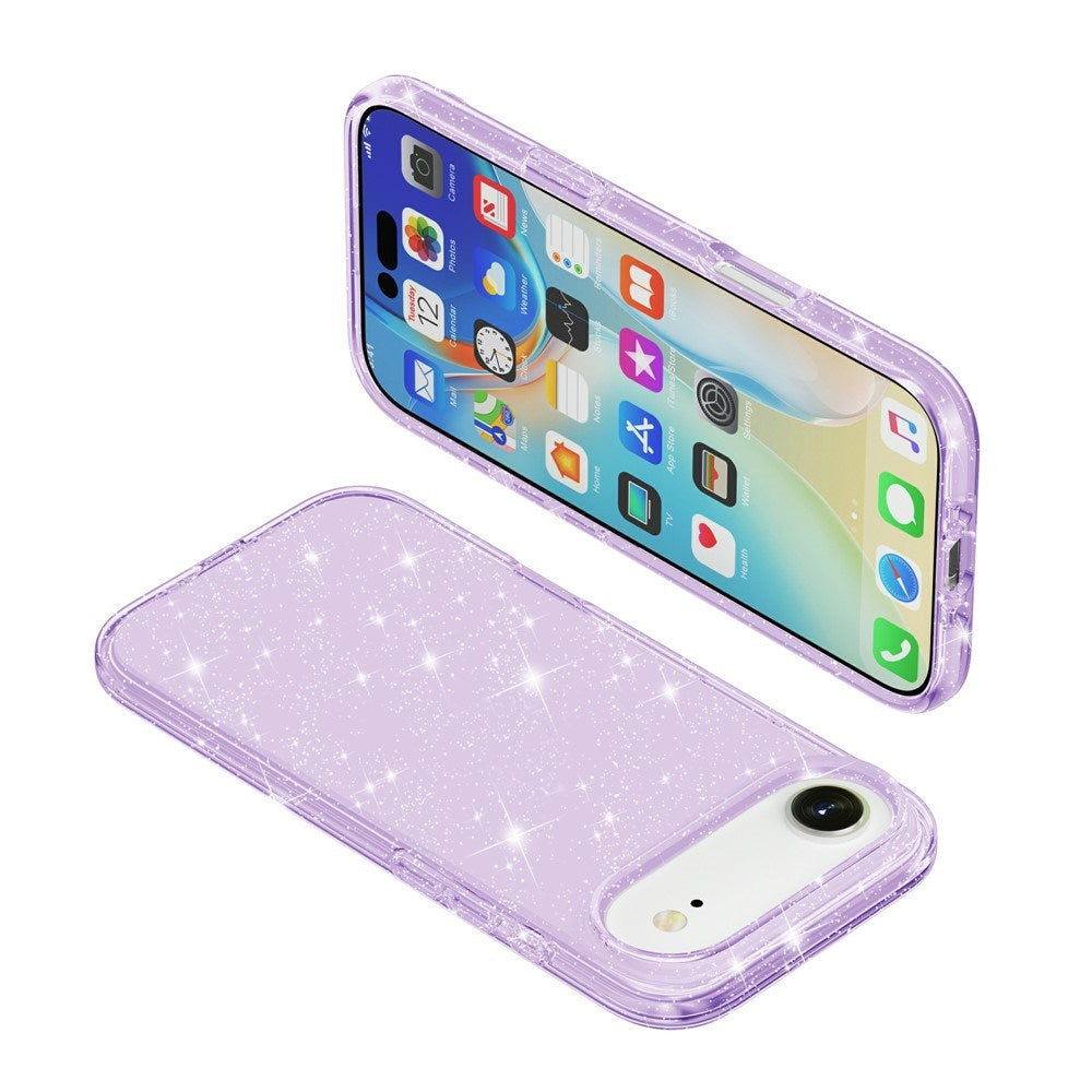 EIDERWOOD iPhone Air Hybrid Plast Deksel - Lilla Glitter