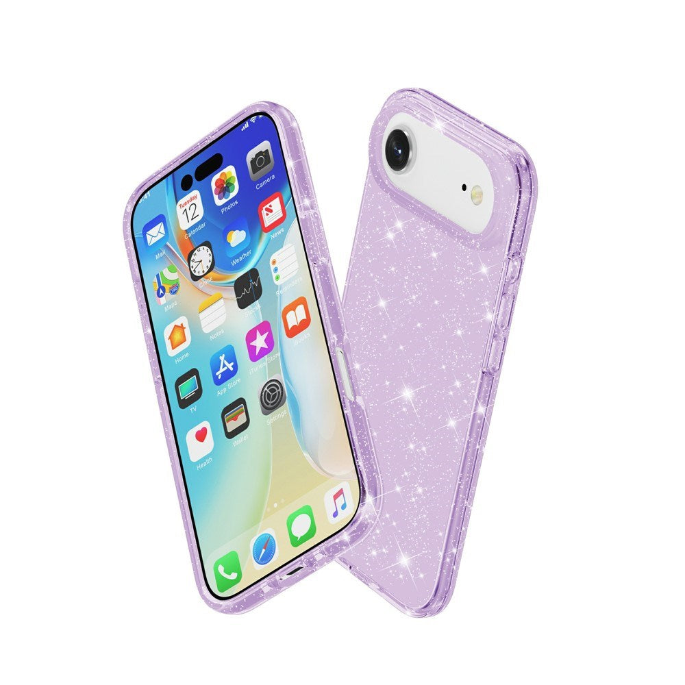 EIDERWOOD iPhone Air Hybrid Plast Deksel - Lilla Glitter