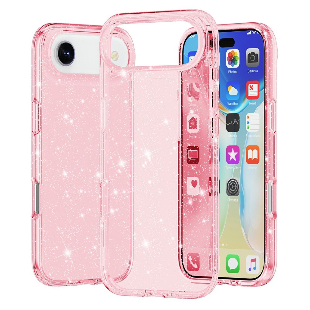 EIDERWOOD iPhone Air Hybrid Plast Deksel - Rosa Glitter