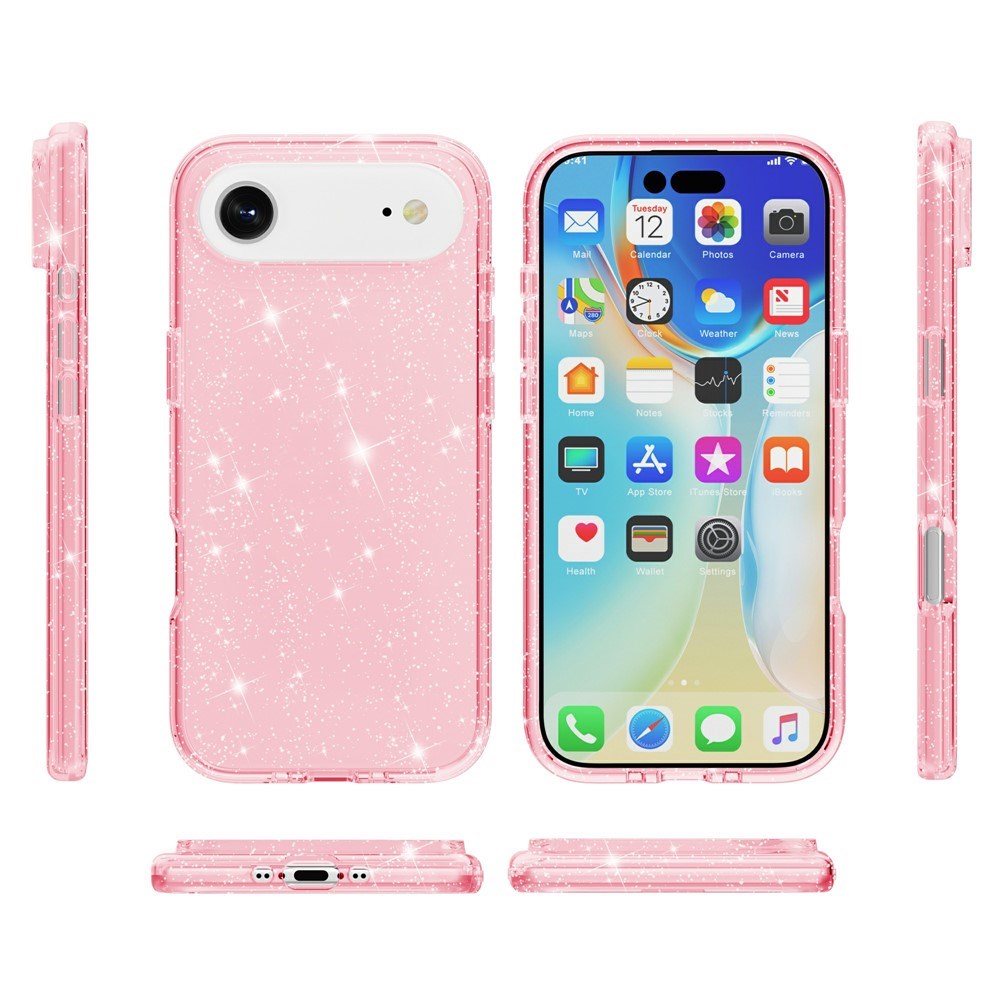 EIDERWOOD iPhone Air Hybrid Plast Deksel - Rosa Glitter