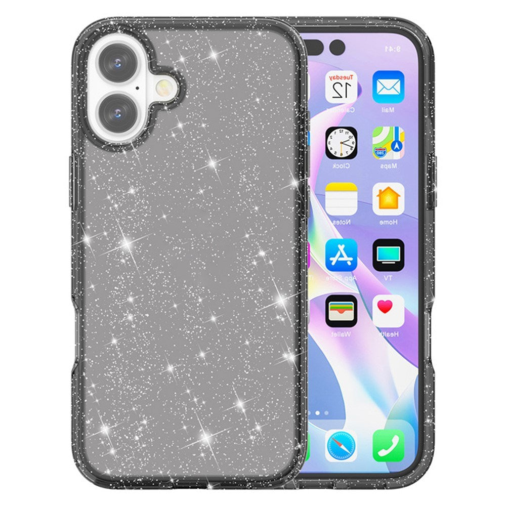 EIDERWOOD iPhone 17 Hybrid Plast Deksel - Svart Glitter