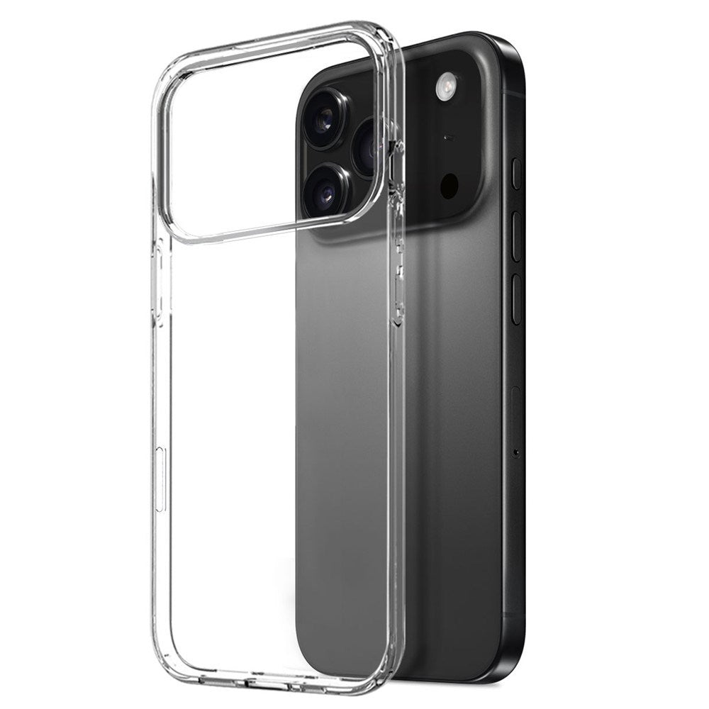 NORTHJO iPhone 17 Pro Max 3-i-1 Beskyttelsessett m. Fleksibelt Plast Deksel / Herdet Skjermbeskyttelsesglass / Kameralinsebeskytterglass - Gjennomsiktig