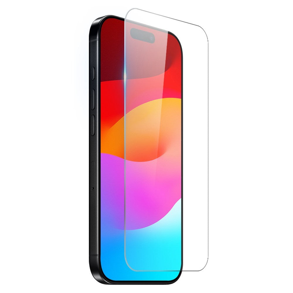 NORTHJO iPhone 17 Pro Max 3-i-1 Beskyttelsessett m. Støtabsorberende Fleksibelt Plast Deksel / Herdet Skjermbeskyttelsesglass / Kameralinsebeskytterglass - Gjennomsiktig