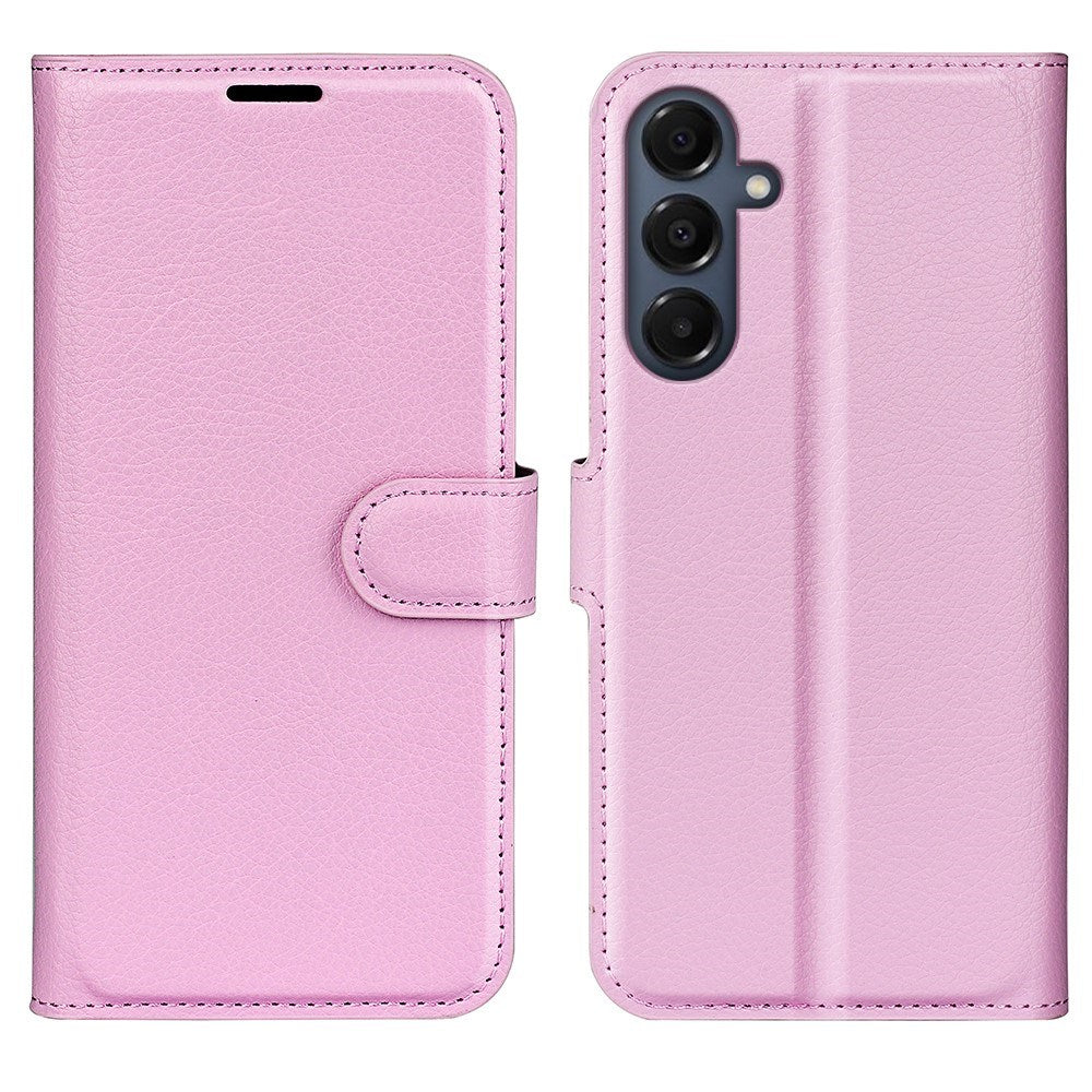 EIDERWOOD Samsung Galaxy A17 (5G) Litchi Kunstskinn Flip Deksel med Lommebok - Rosa