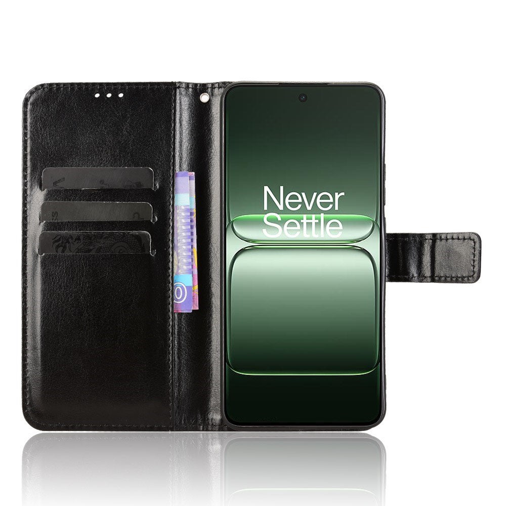 EIDERWOOD OnePlus Nord CE5 Kunstskinn Flip Deksel m. Strop - Svart