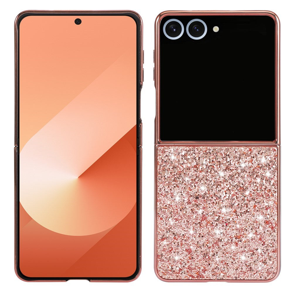 EIDERWOOD Samsung Galaxy Z Flip7 Glitter Deksel - Rose Gold