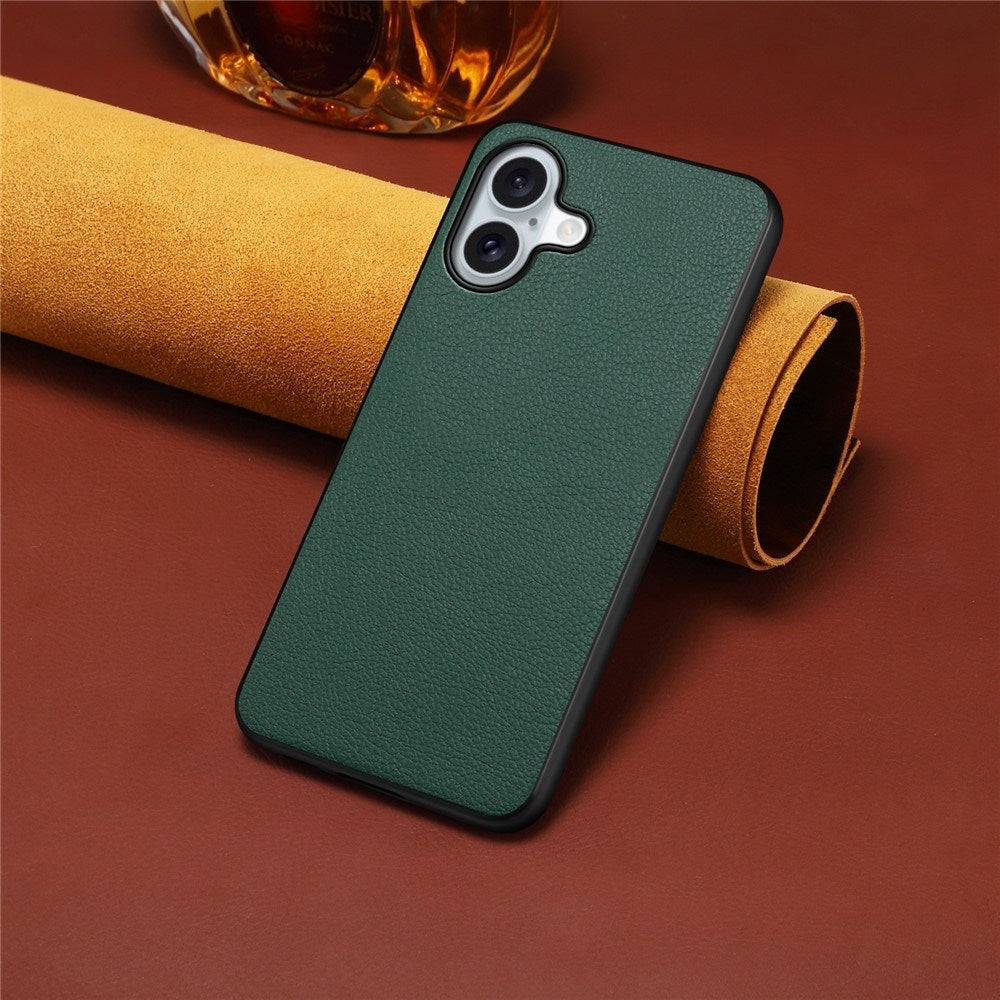 EIDERWOOD iPhone 17 Hybrid Plast Deksel med Skinntekstur – Grønn