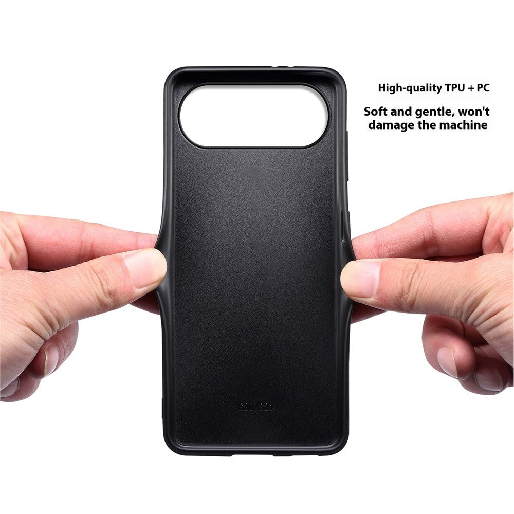 EIDERWOOD iPhone Air Hybrid Plast Deksel med Skinntekstur – Lilla