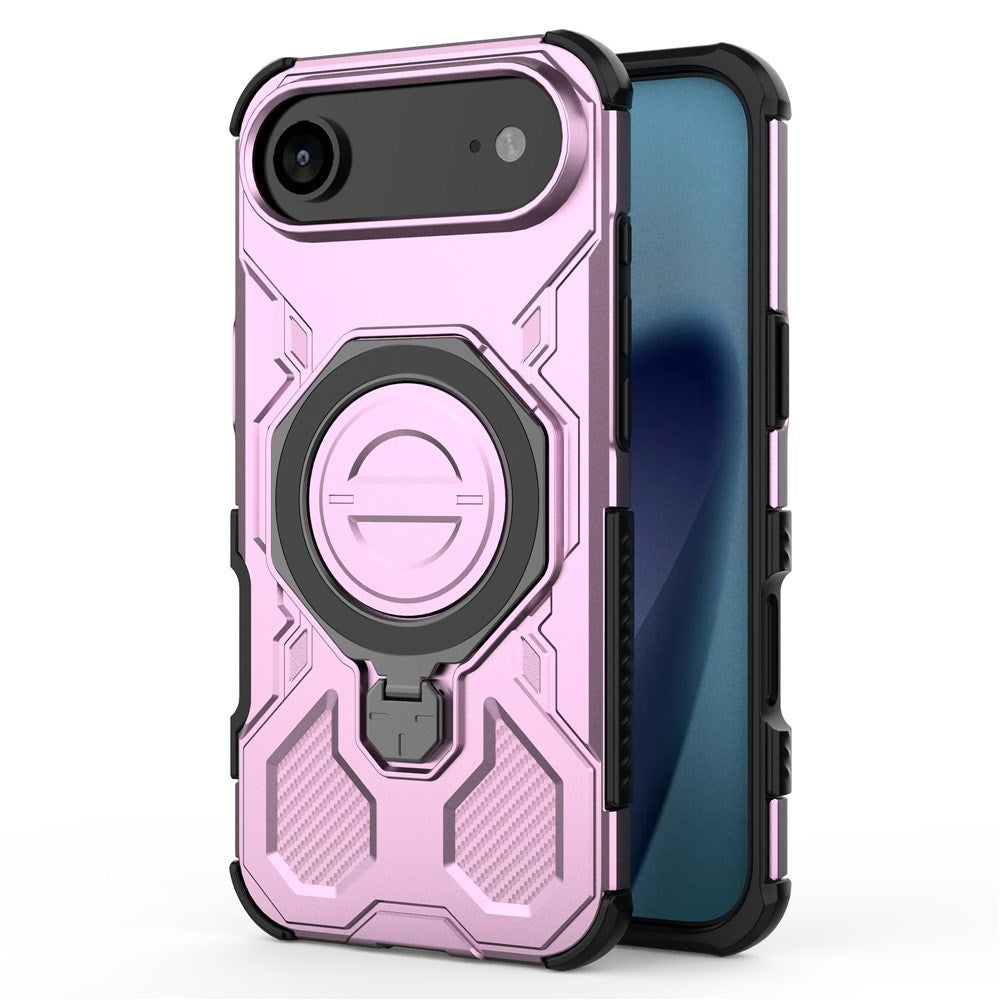 EIDERWOOD iPhone Air Håndverkerdeksel med Magnetisk Kickstand – MagSafe Kompatibel – Rosa