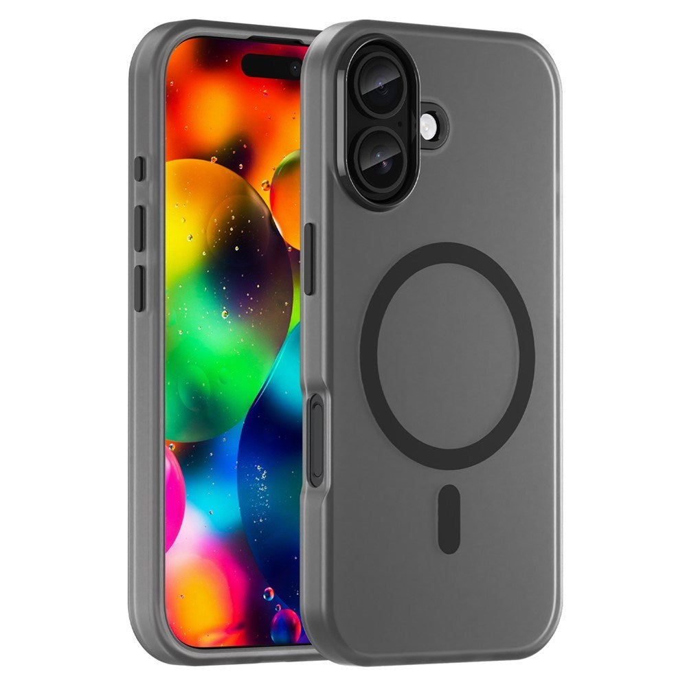 EIDERWOOD iPhone 17 Hybrid Plast Deksel – MagSafe Kompatibel – Matt Gjennomsiktig / Svart