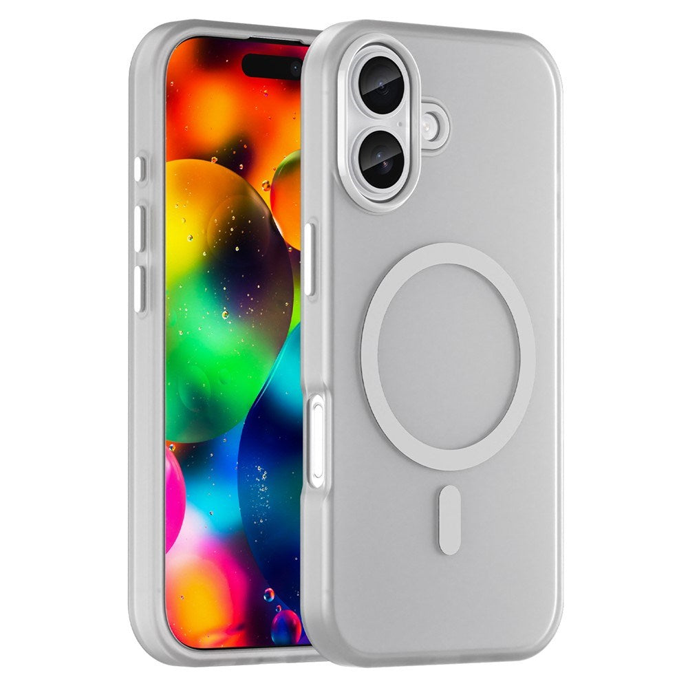 EIDERWOOD iPhone 17 Hybrid Plast Deksel – MagSafe Kompatibel – Matt Gjennomsiktig / Hvit