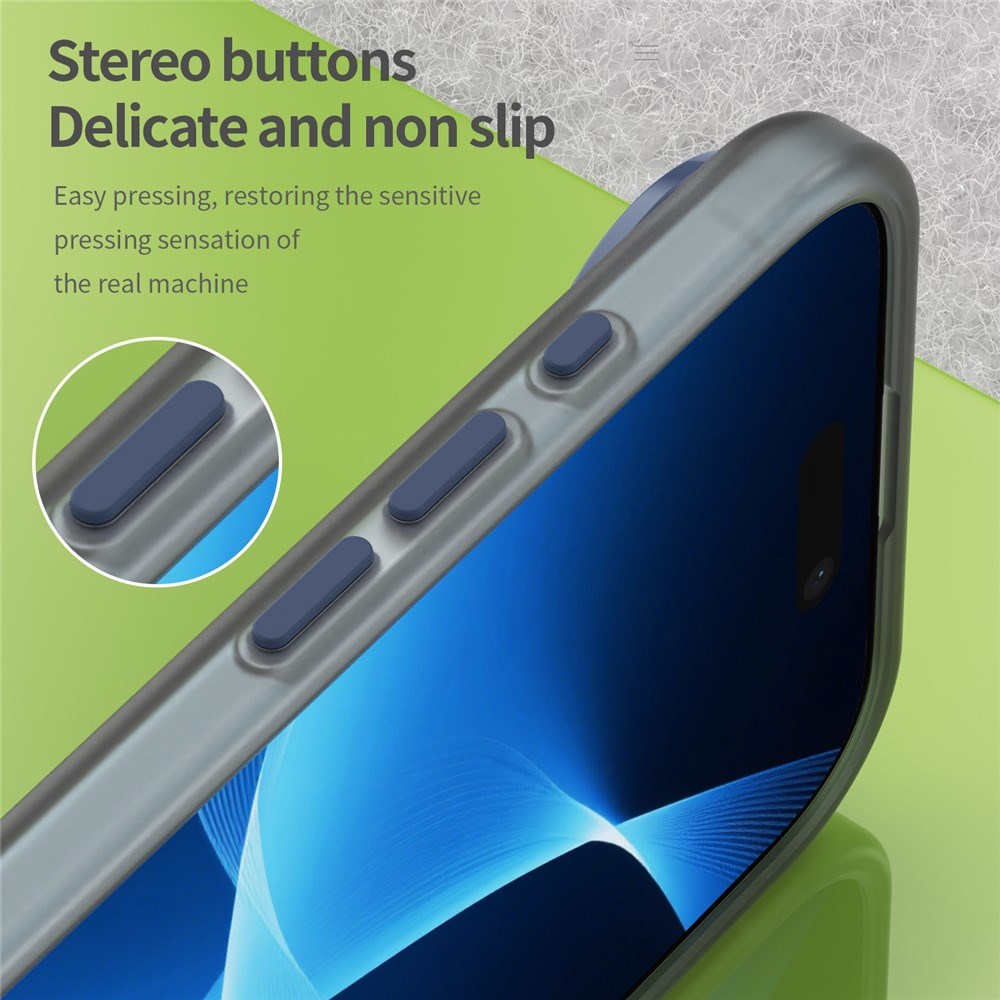 EIDERWOOD iPhone Air Hybrid Plast Deksel – MagSafe Kompatibel – Matt Gjennomsiktig / Mørk Blå