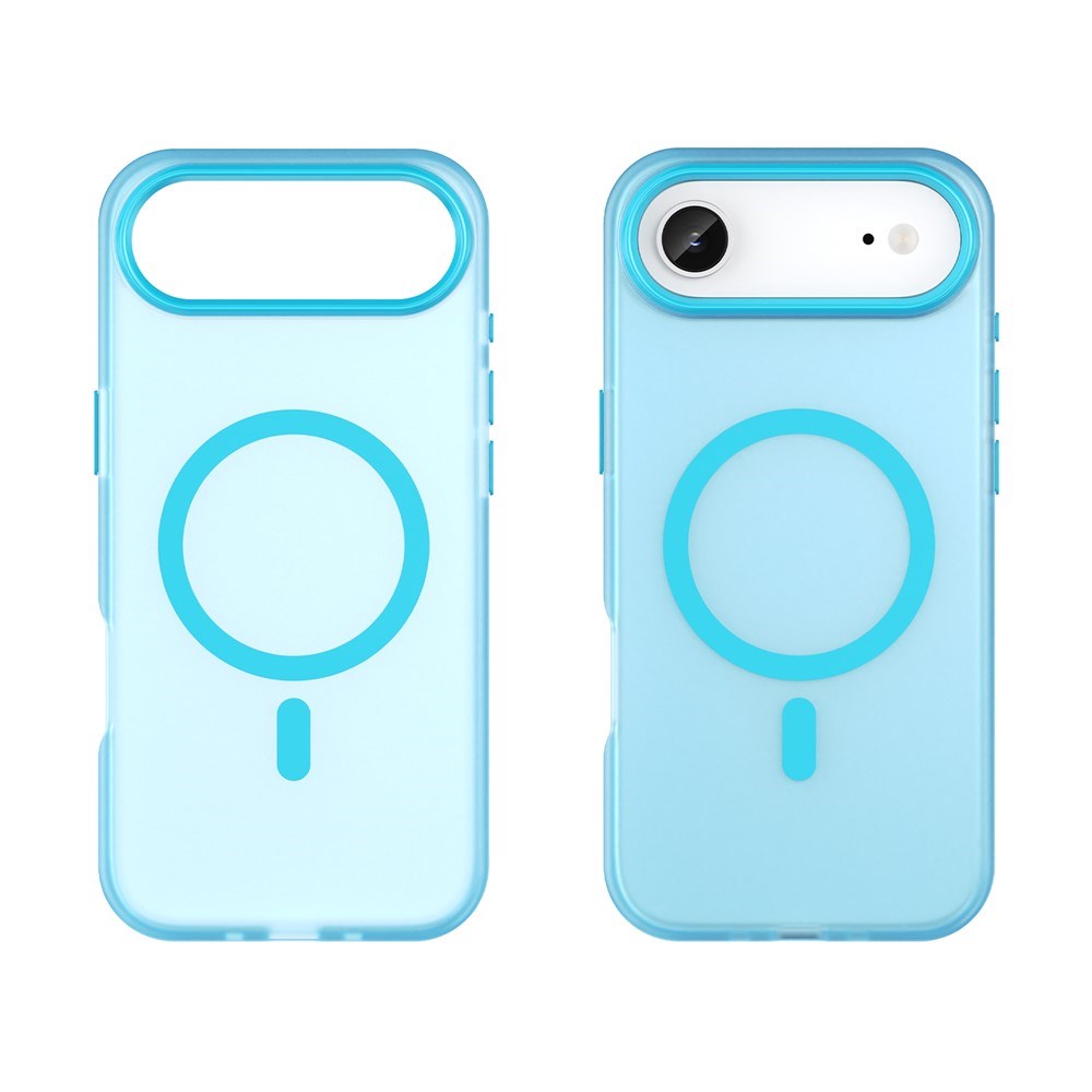 EIDERWOOD iPhone Air Hybrid Plast Deksel – MagSafe Kompatibel – Matt Gjennomsiktig / Blå