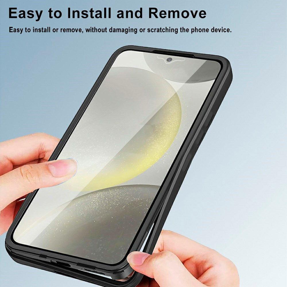 EIDERWOOD Samsung Galaxy S25 FE 2-i-1 Plast Deksel m. Innebygd Skjermbeskyttelse - Grønn