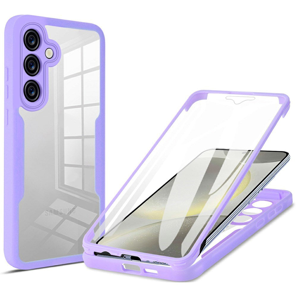 EIDERWOOD Samsung Galaxy S25 FE 2-i-1 Plast Deksel m. Innebygd Skjermbeskyttelse - Lilla