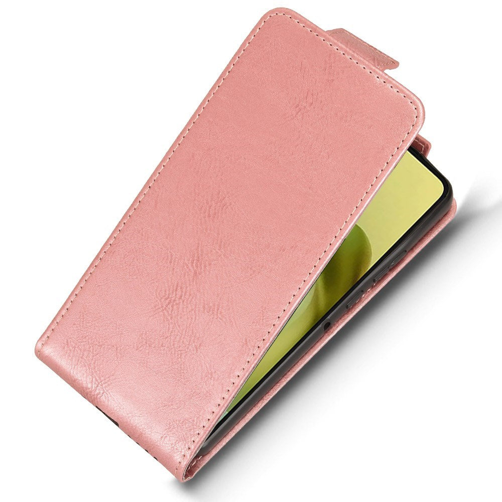 EIDERWOOD Motorola Moto G86 Power Vertikal Kunstskinn Flip Deksel m. Kortholder & Ståfunksjon - Rosegull