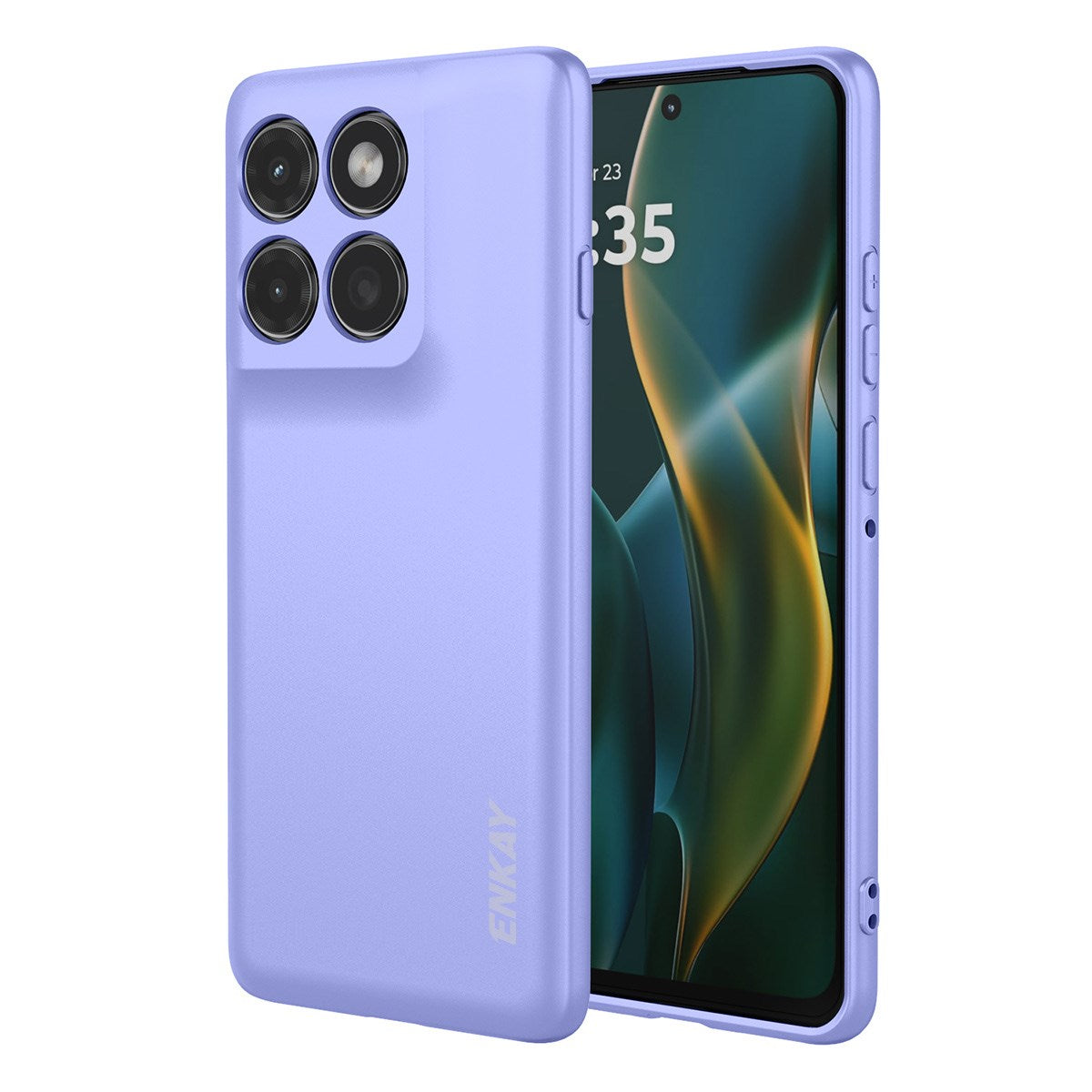 ENKAY Motorola Edge 60 Pro Silikon Deksel - Lilla